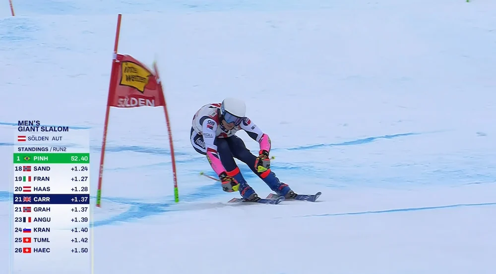 Braathen Leads After First Run of Giant Slalom in Sölden