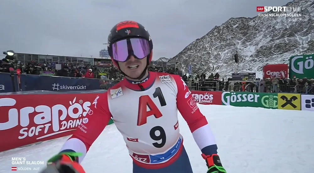 Braathen Leads After First Run of Giant Slalom in Sölden