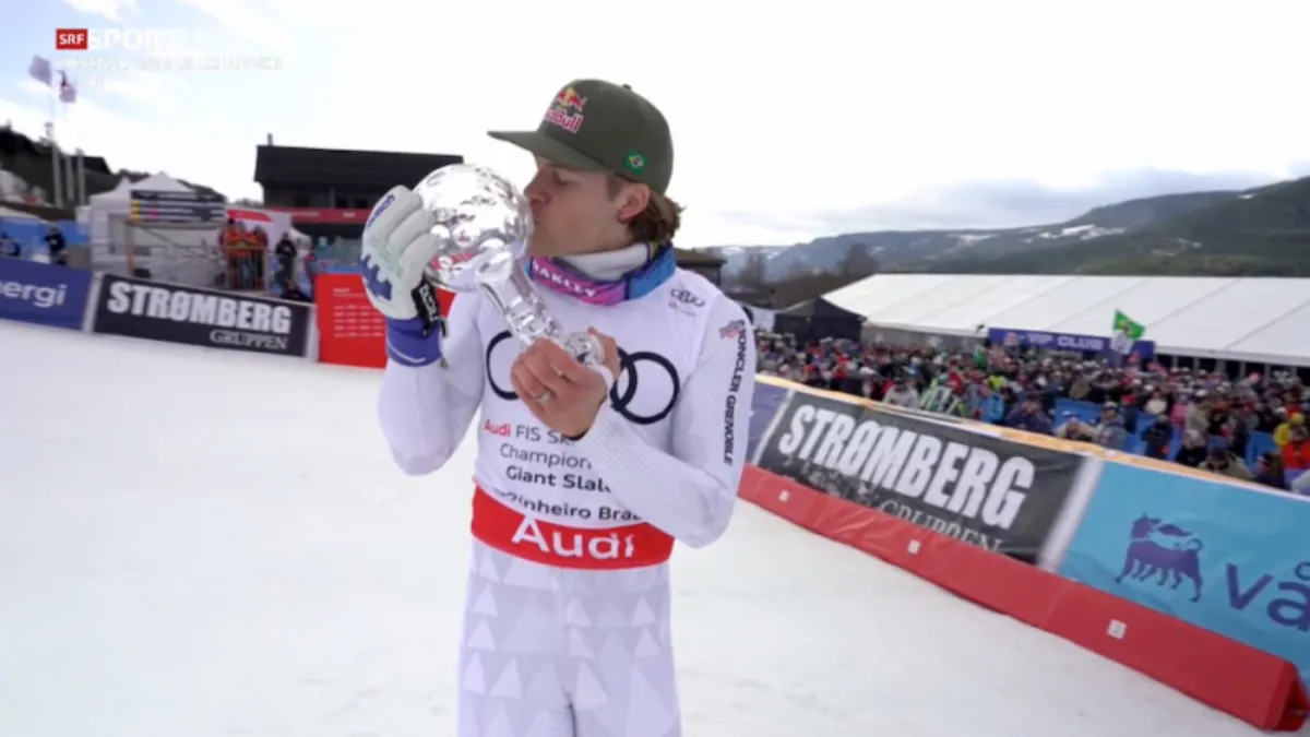 Lucas Braathen wins World Cup giant slalom for the first time