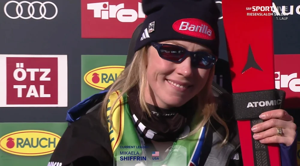 Shiffrin leads in Sölden, targeting her first giant slalom victory in 1,031 days