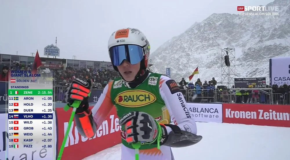 Shiffrin leads in Sölden, targeting her first giant slalom victory in 1,031 days