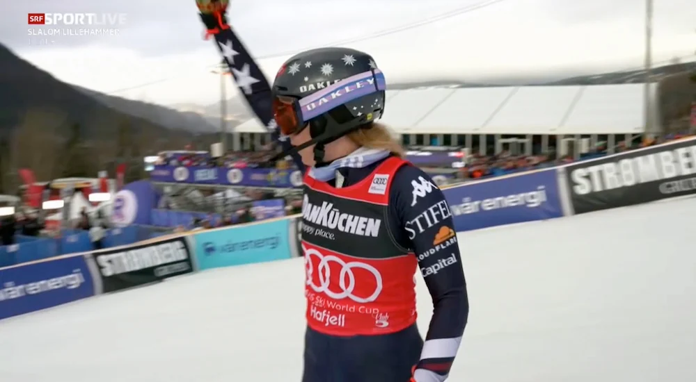 Shiffrin leads Hafjell slalom, nears overall World Cup