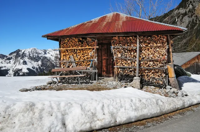 Brunni - Engelberg: подготовленный склон зимой