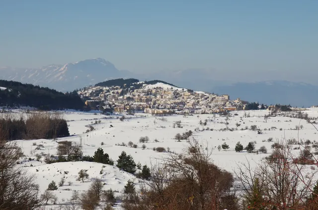 The characteristic village of Campo di Giove, a tourist destination for mountain lovers - Abruzzo - Italy