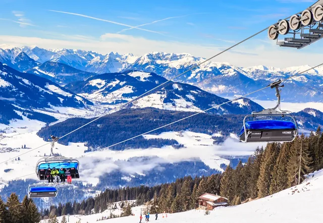 Ski lift. Ski resort Hopfgarten, Tyrol, Austria