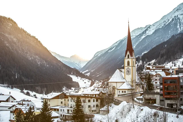 Kappl town and ski resort in the mountains