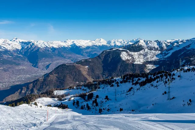 Piste Combe du Nord von der Savoleyres nach La Tzoumaz im Skigebiet Verbier 4 Vallees