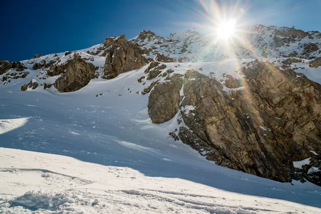mountain view during winter Tschiertschen