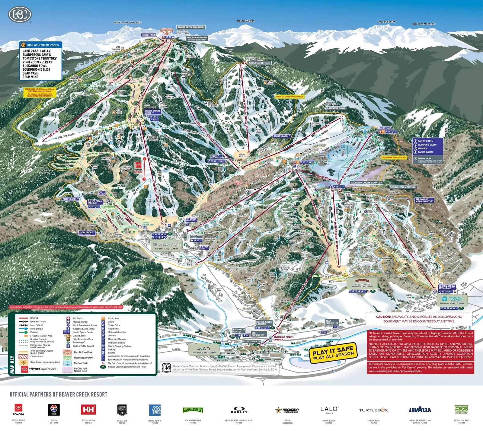 Beaver Creek ski resort trail map