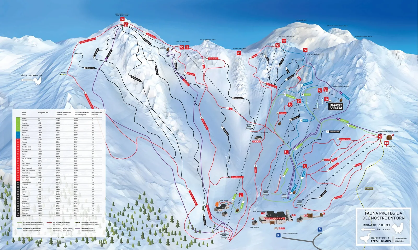 Boí Taüll ski resort trail map