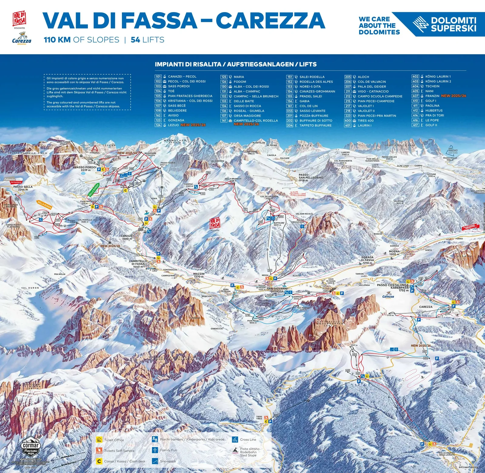 Carezza ski resort trail map