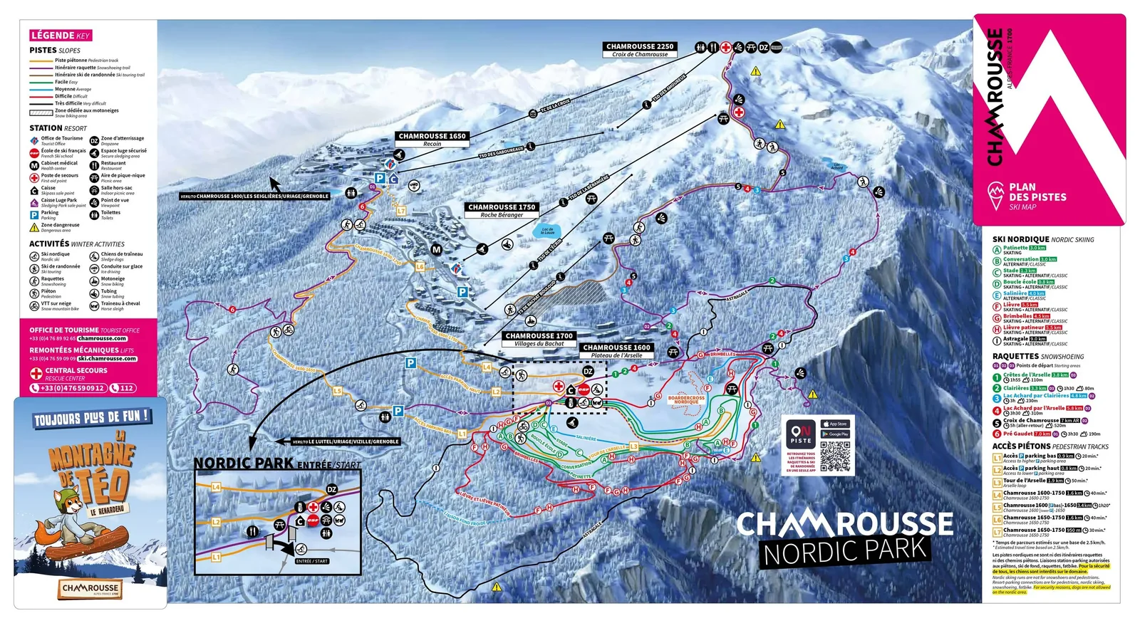 Схема склонов курорта Chamrousse