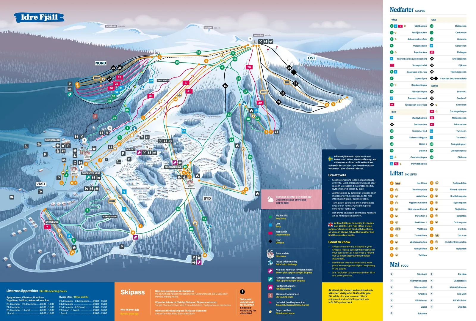 Idre Fjäll ski resort trail map