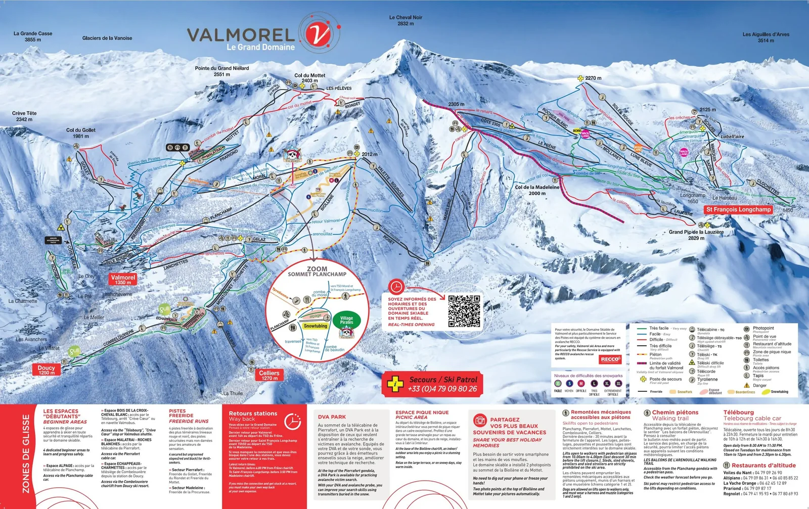 Le Grand Domaine - Valmorel/Doucy/Celliers/St François Longchamp ski resort trail map