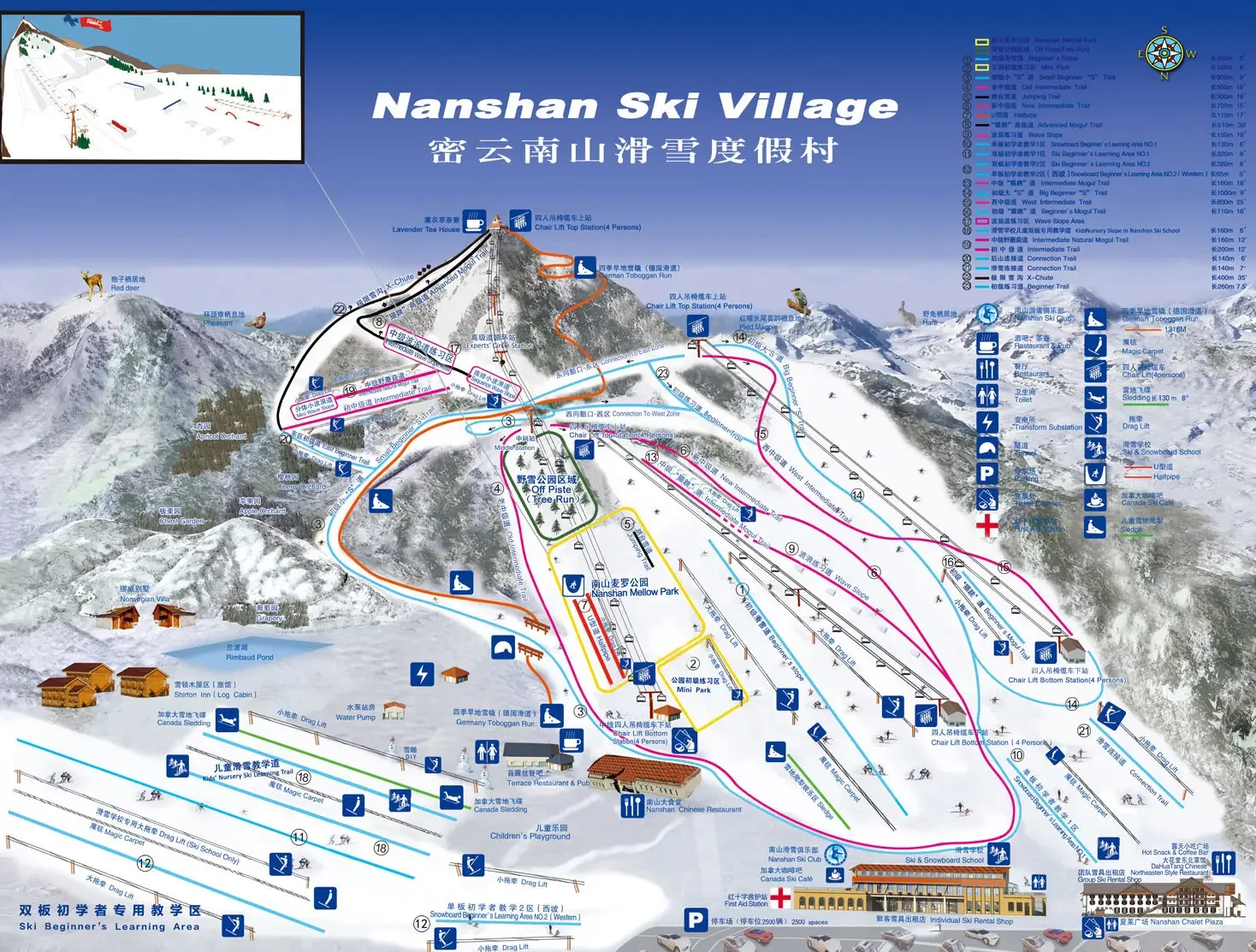 Nanshan resort trail map