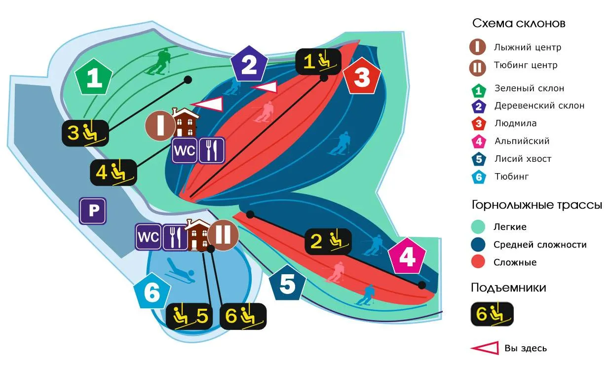 Nekrasovo ski resort trail map