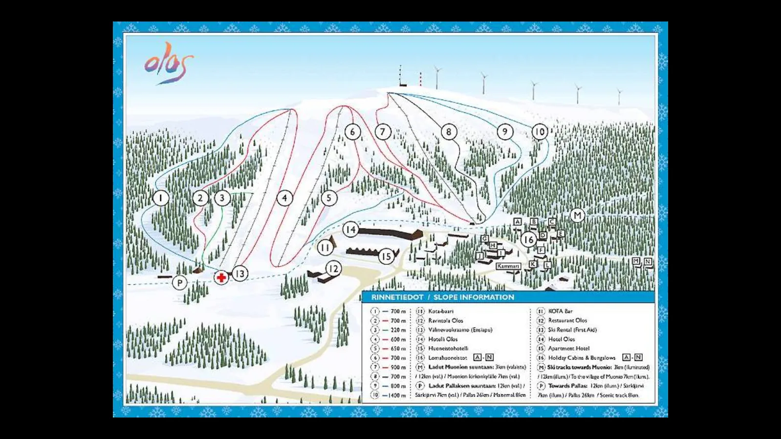Mapa tras ośrodka Olos
