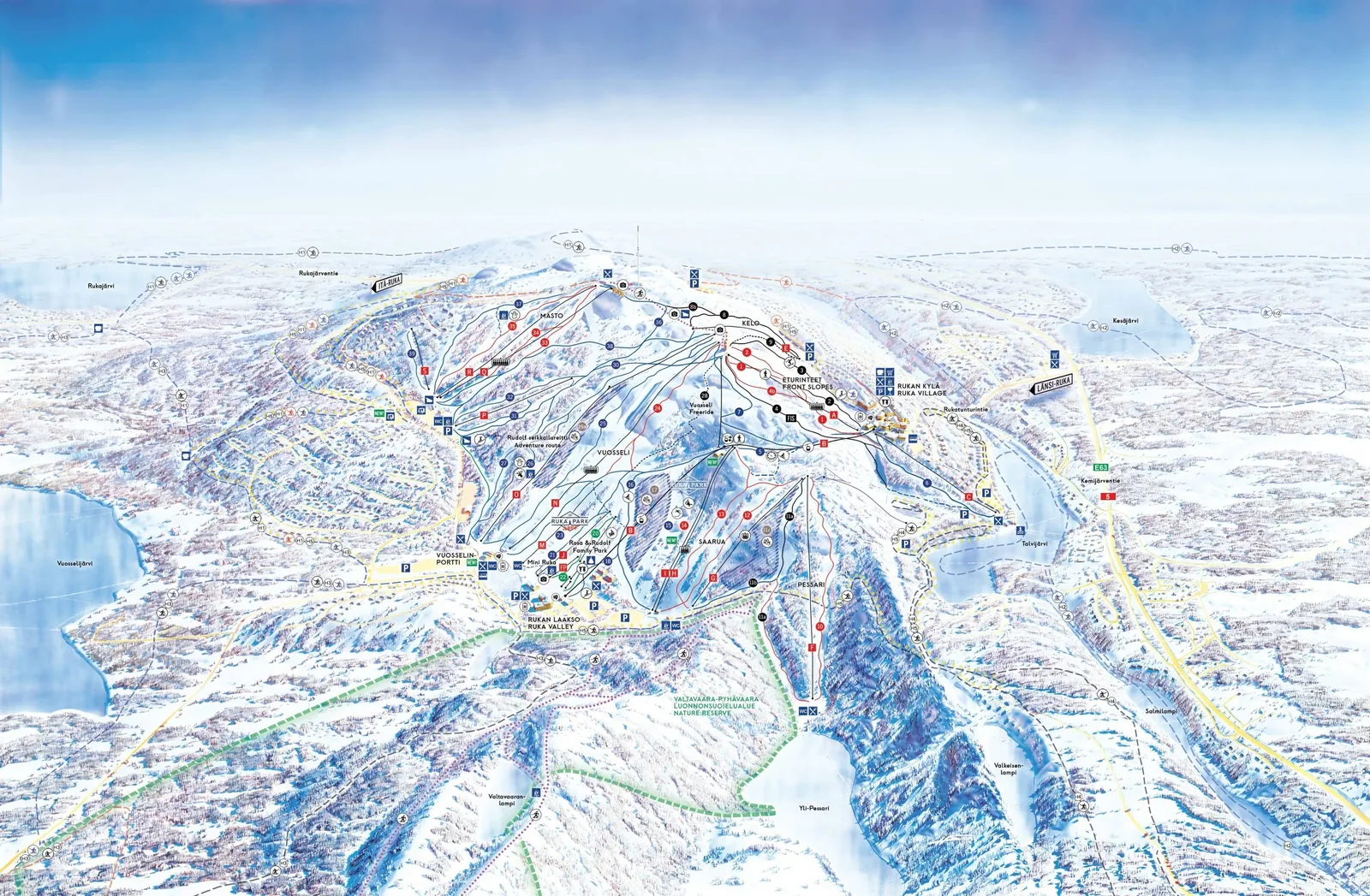 Ruka ski resort trail map