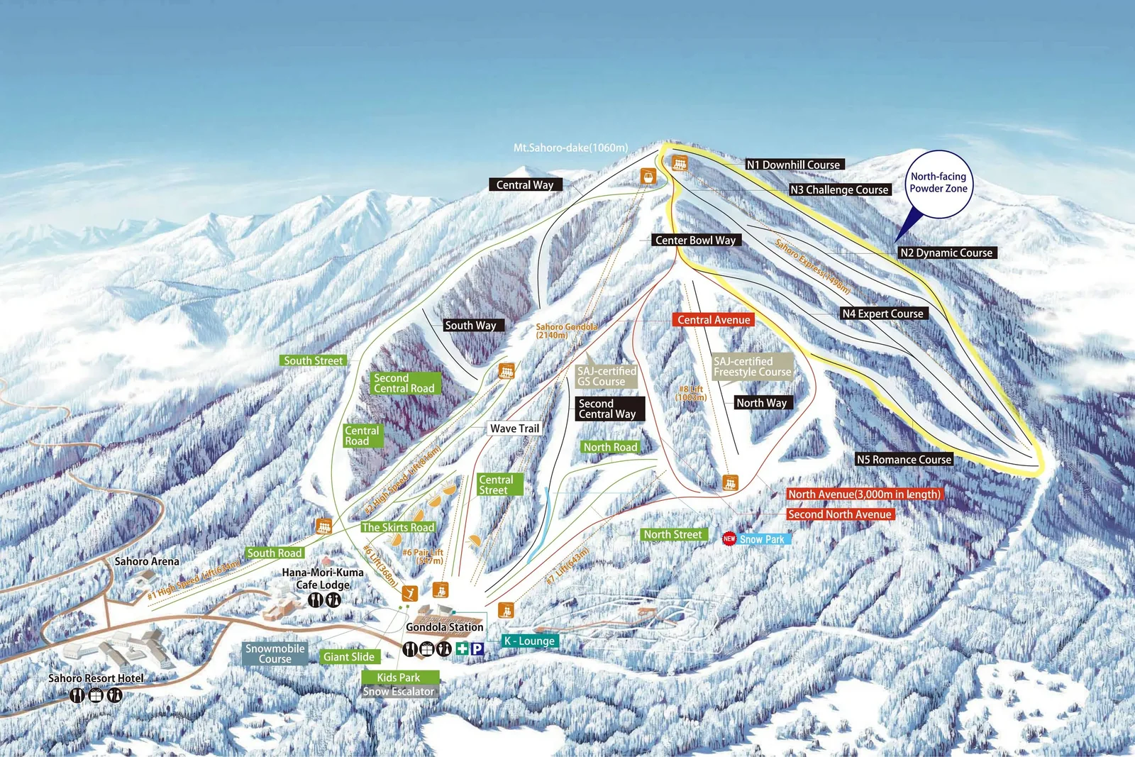 Sahoro ski resort trail map