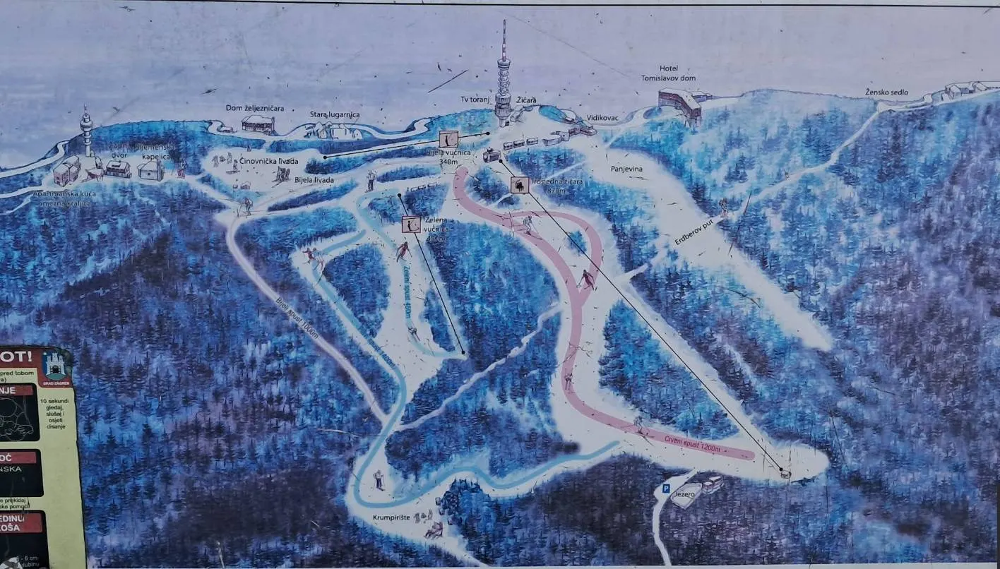 Схема склонов курорта Слеме