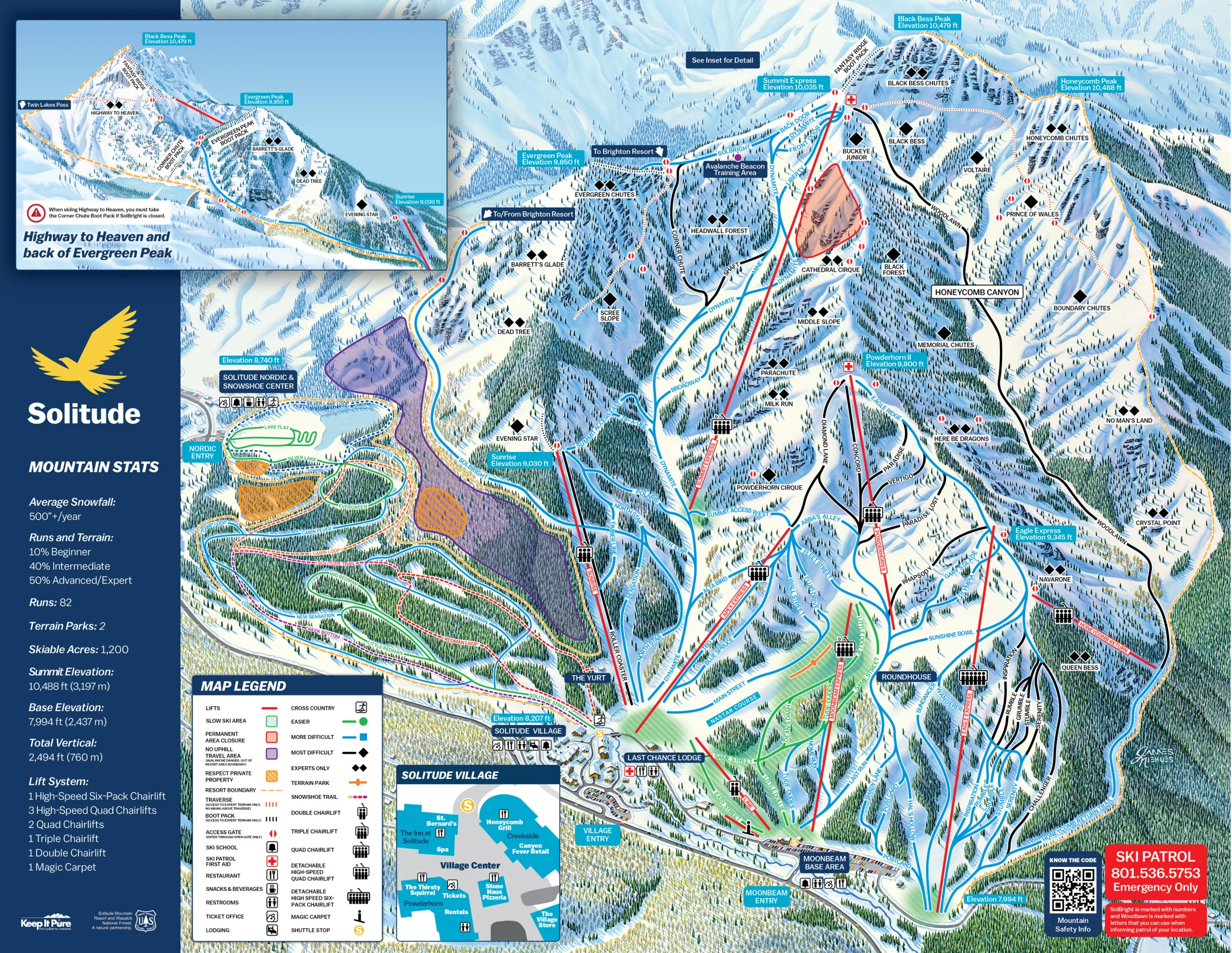 Mapa tras ośrodka Solitude