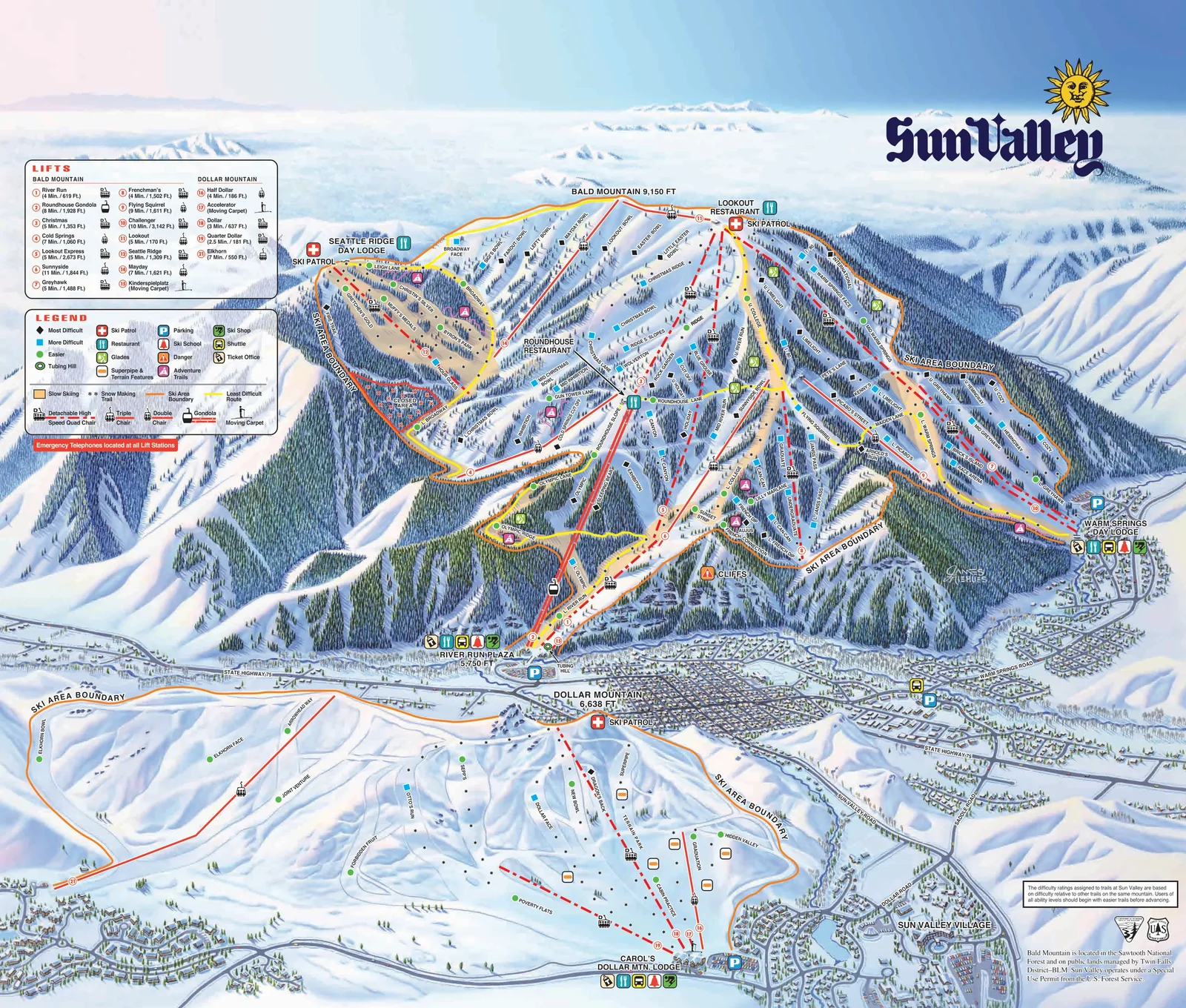 Taos Ski Valley ski resort trail map