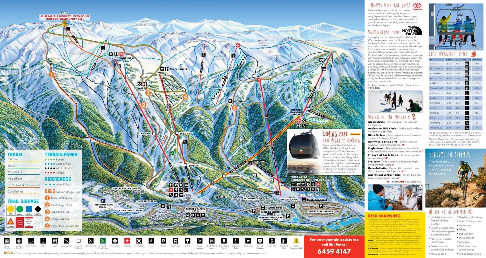 Thredbo ski resort trail map