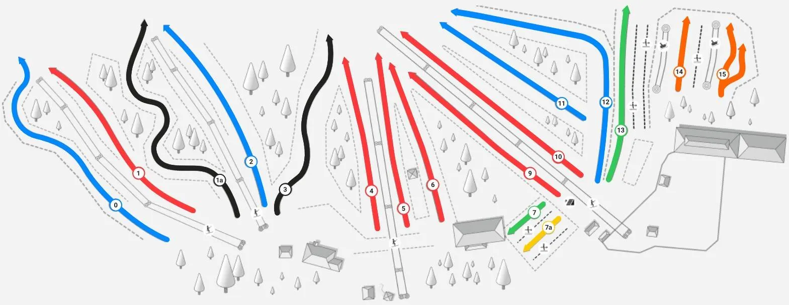 Volen - Yakhroma ski resort trail map