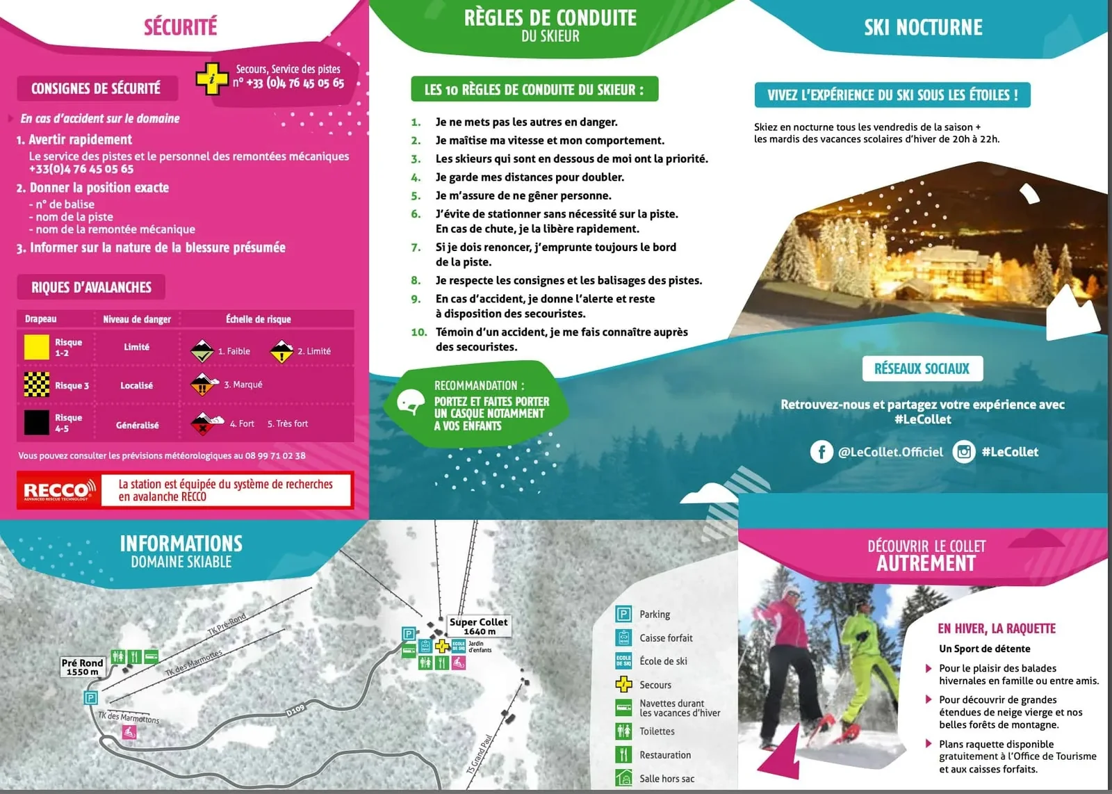 Le Collet d'Allevard ski resort trail map