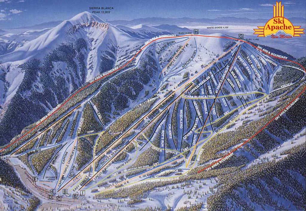 Ski Apache ski resort trail map