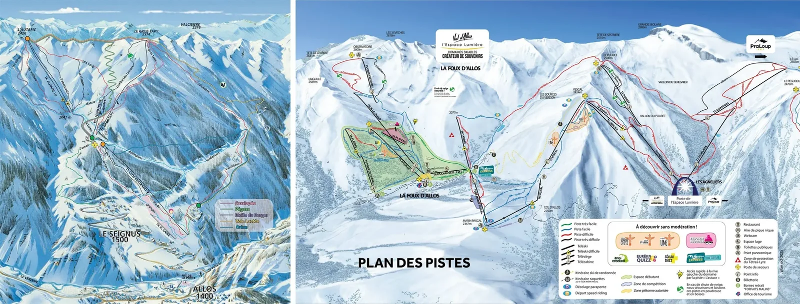 Val d'Allos ski resort trail map