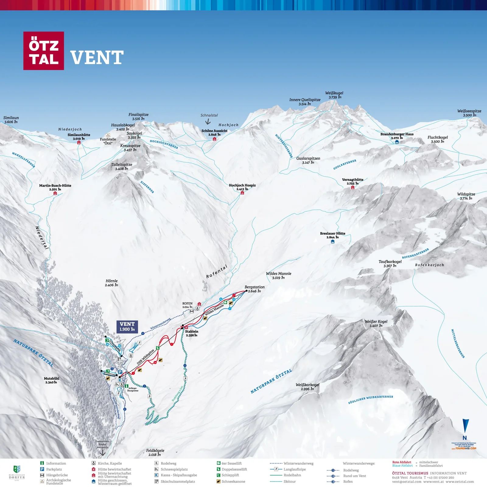 Vent ski resort trail map