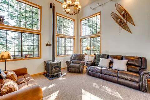 Deck w/ Mountain Views: Cabin in Bear Valley!