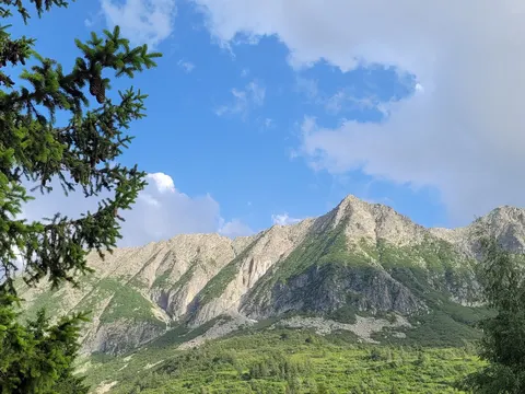 A little egg nestled in the mountains