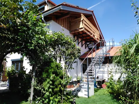 Complete attic apartment with balcony and mountain view