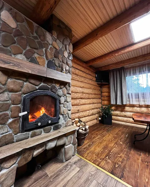 Quiet corner| House in the mountains with a fireplace