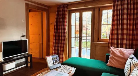 One Bedroom with mountain and garden view ground floor of Chalet Solaria