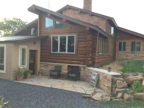Custom log house located on the Grand Mesa one mile from Powderhorn Ski Resort.